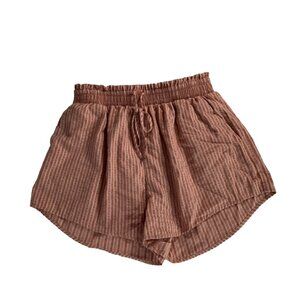 Wild Fable Dark Coral Women's Striped Shorts